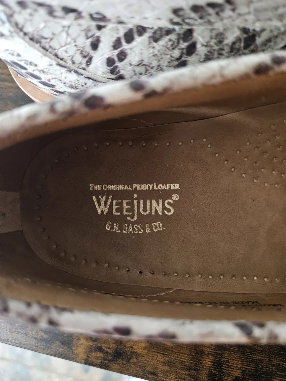 Weejuns Polly Studded Snakeskin Loafers Edgy Maximalist Avant Garde Statement